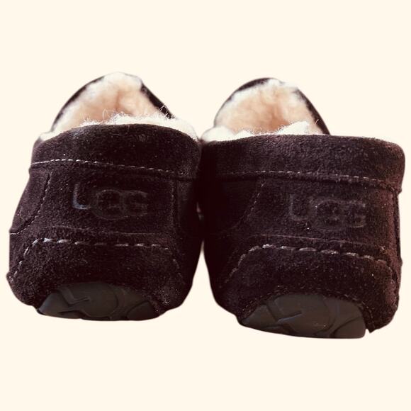 Worn Once UGG Slippers Ascot Brown Suede Shearling Moccasin Slip On Men’s Size 9 main image 5
